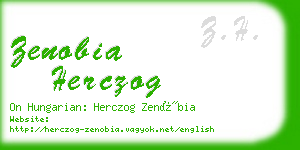 zenobia herczog business card